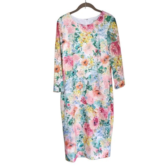 Kensie Dresses & Skirts - Kensie Dress Size 12 Womens Floral Shift Multicolored Lace Colorful Summer